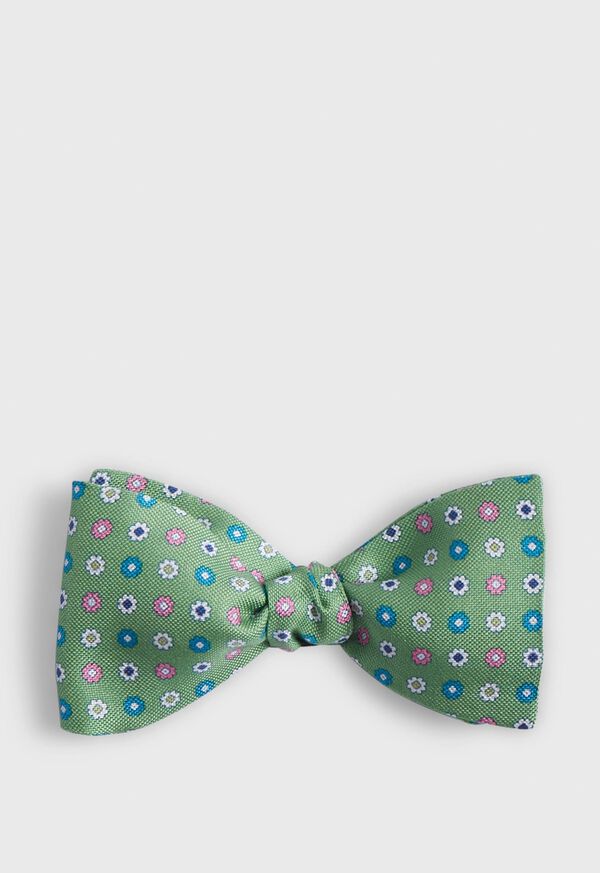 Paul Stuart Printed Silk Small Medallion Bow Tie, image 1
