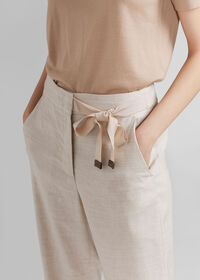 Paul Stuart Linen Pant with Grossgrain Belt, thumbnail 3
