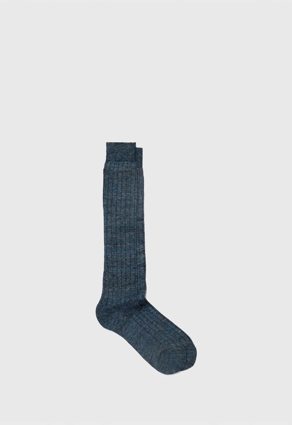 Paul Stuart Ribbed Linen Sock, image 1