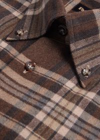 Paul Stuart Flannel Plaid Sport Shirt, thumbnail 3