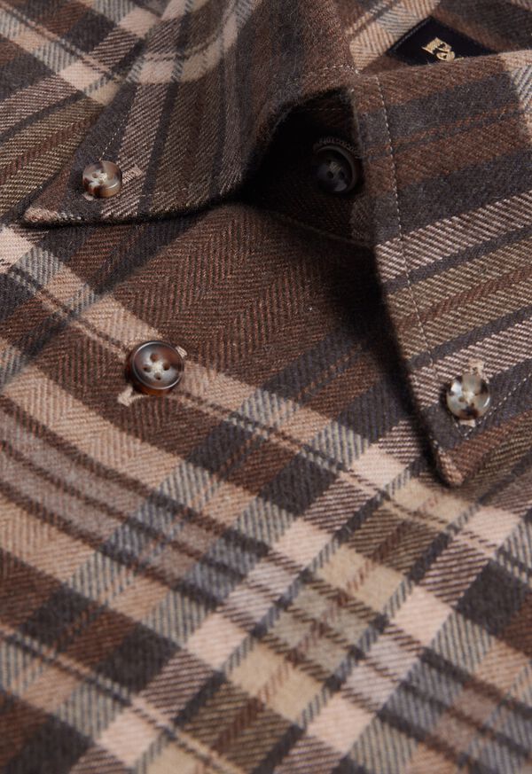 Paul Stuart Flannel Plaid Sport Shirt, image 3