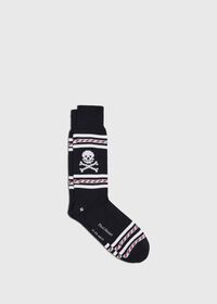 Paul Stuart Heavyweight Skull Motif Crew Sock, thumbnail 1