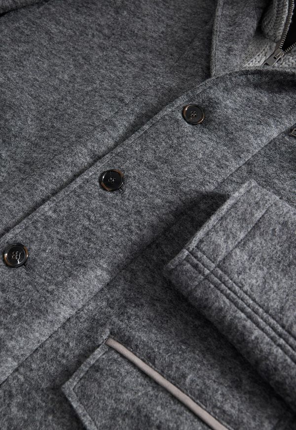 Paul Stuart Wool Jacket with Removable Knit Collar, image 4