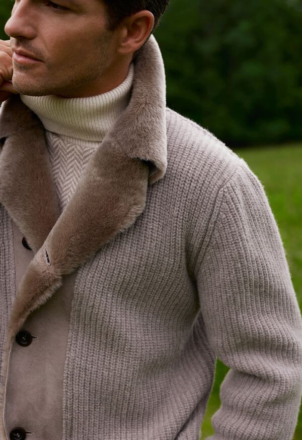 Paul Stuart Herringbone Turtleneck with Elbow Patches, image 5