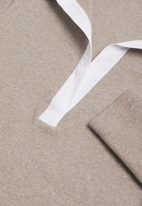 Paul Stuart Long Sleeve Jersey Top With Collar, image 2