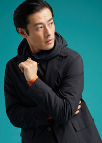 Paul Stuart Navy Hybrid Blazer With Wind Stopper Hood, thumbnail 3