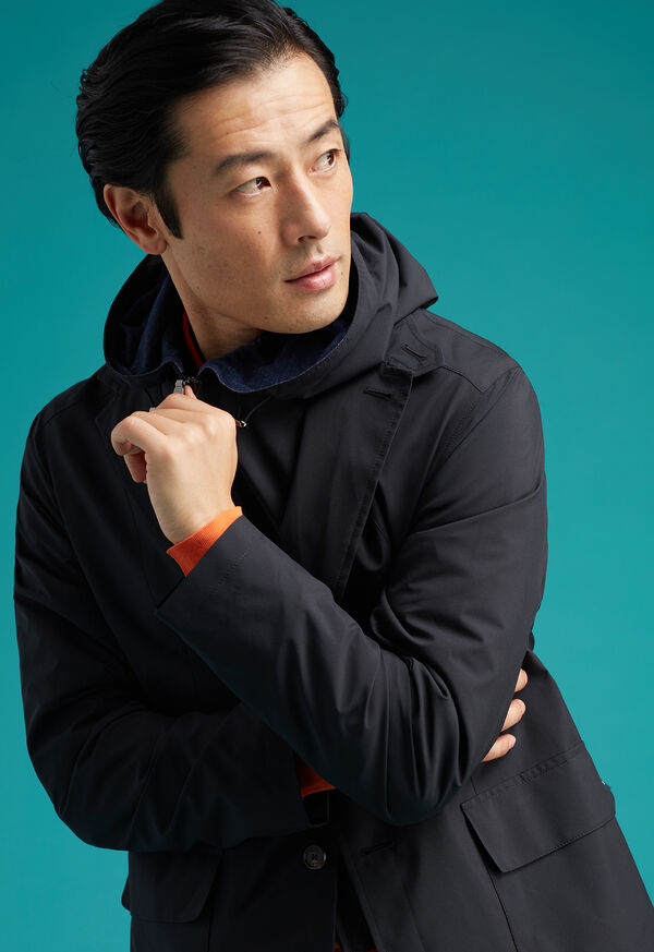 Paul Stuart Navy Hybrid Blazer With Wind Stopper Hood, image 3