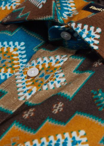 Paul Stuart Cotton Print Sport Shirt