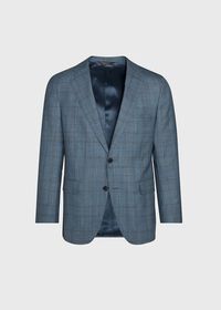 Paul Stuart Blue Plaid Wool Jacket, thumbnail 1