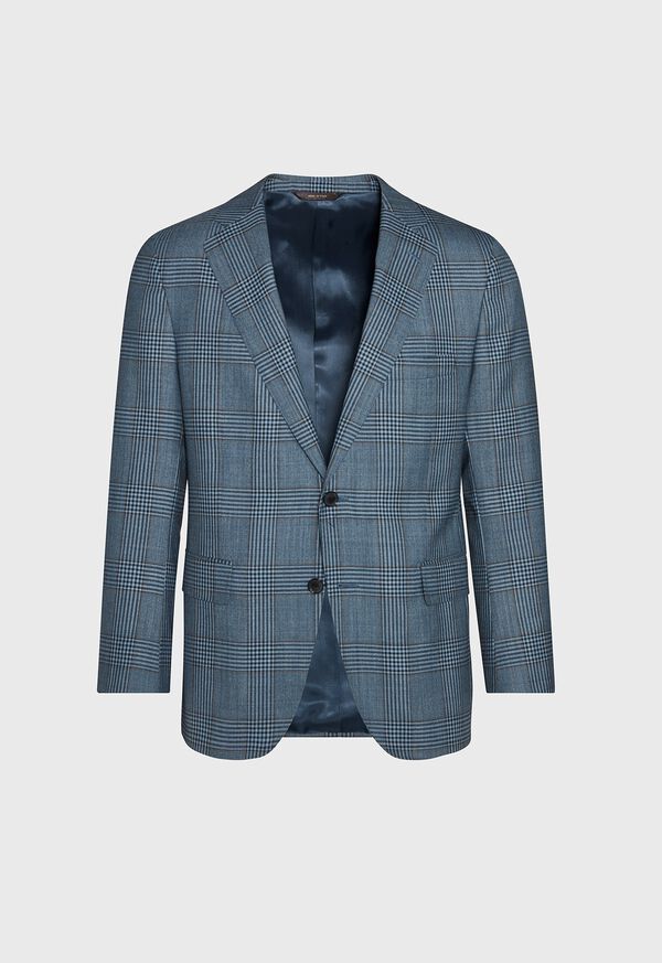 Paul Stuart Blue Plaid Wool Jacket, image 1