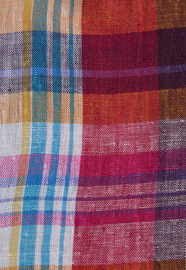 Paul Stuart Linen Madras Shirt, image 3