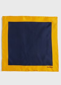Paul Stuart Printed Silk Color Block Pocket Square, thumbnail 2