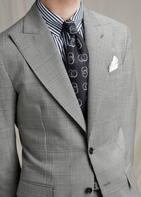 Paul Stuart White Cotton Pocket Square, thumbnail 4