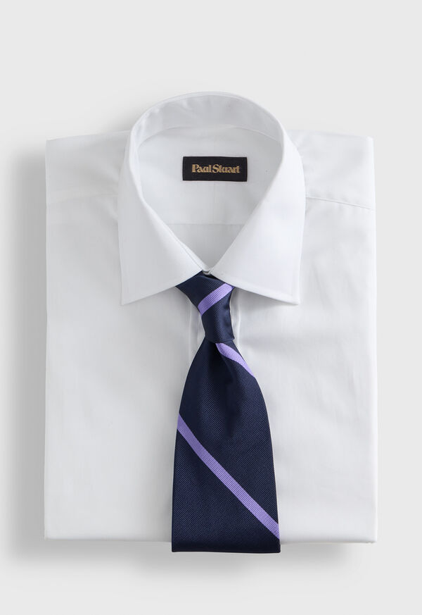 Paul Stuart Woven Silk Regimental Stripe Tie, image 2