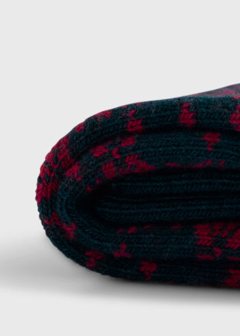 Paul Stuart Wool Blend Reindeer & Snowflake Sock