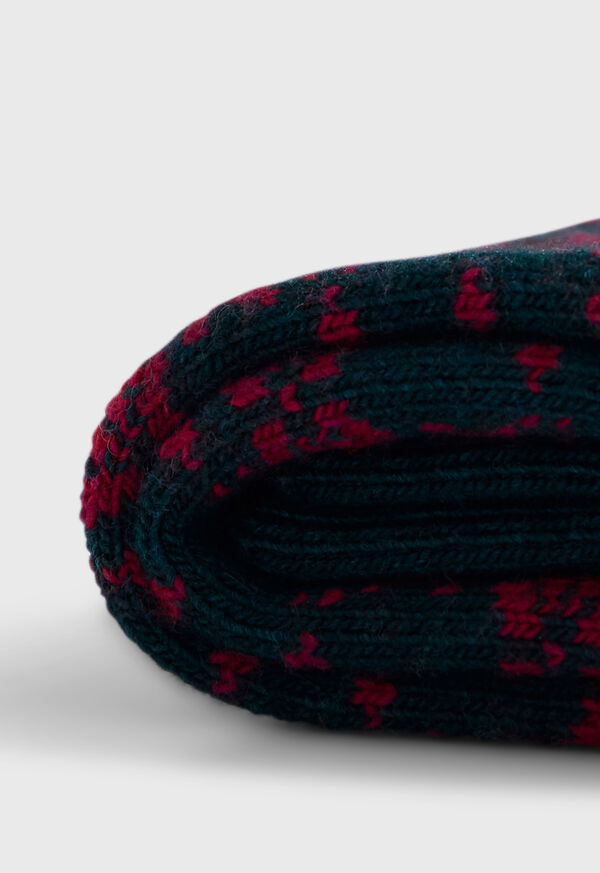 Paul Stuart Wool Blend Reindeer & Snowflake Sock, image 2