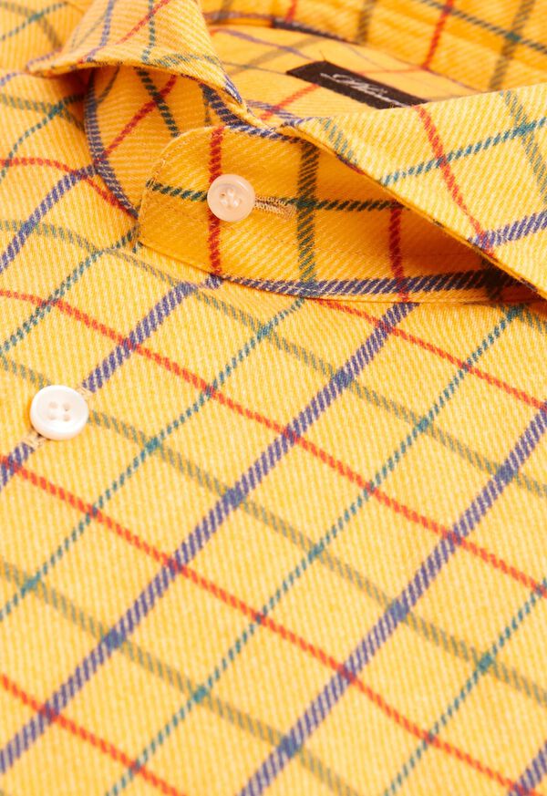 Paul Stuart Brushed Cotton Printed Plaid Sport Shirt, image 2