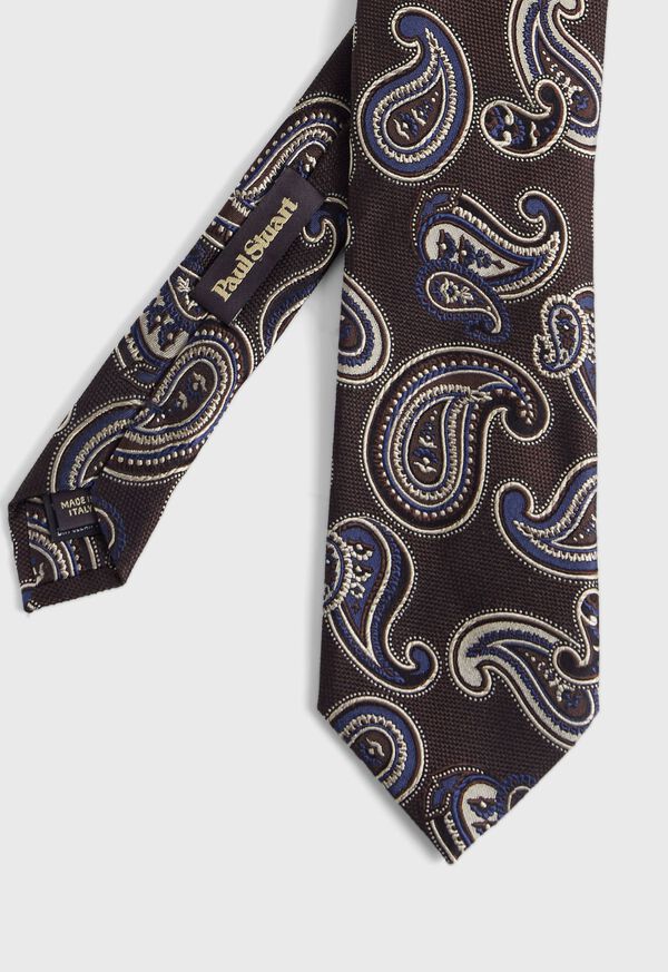 Paul Stuart Woven Silk Tossed Pine Tie, image 1