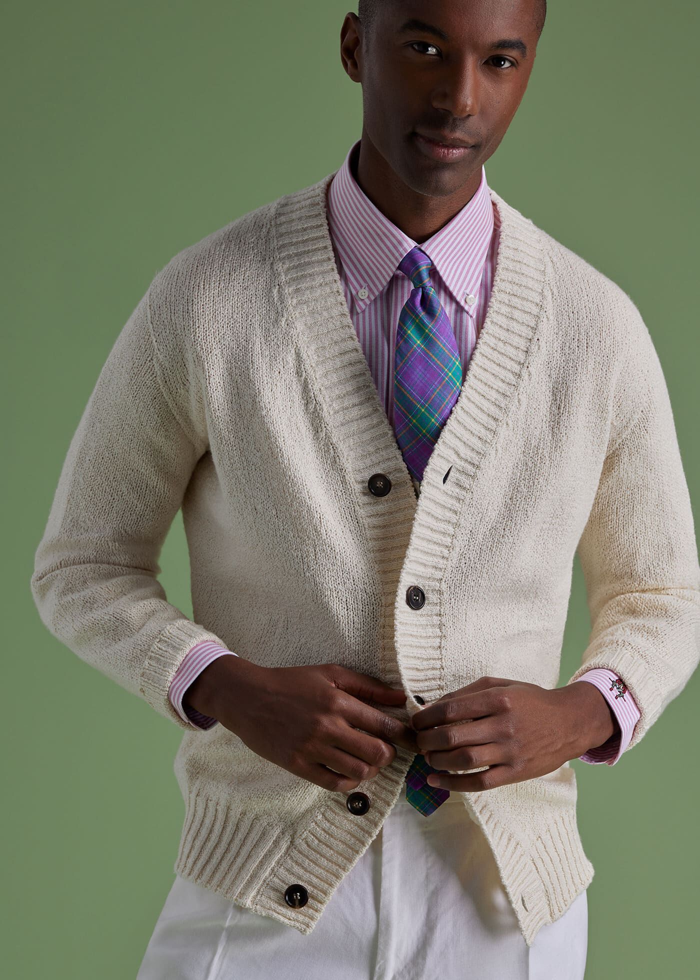 Cotton Button Front Cardigan