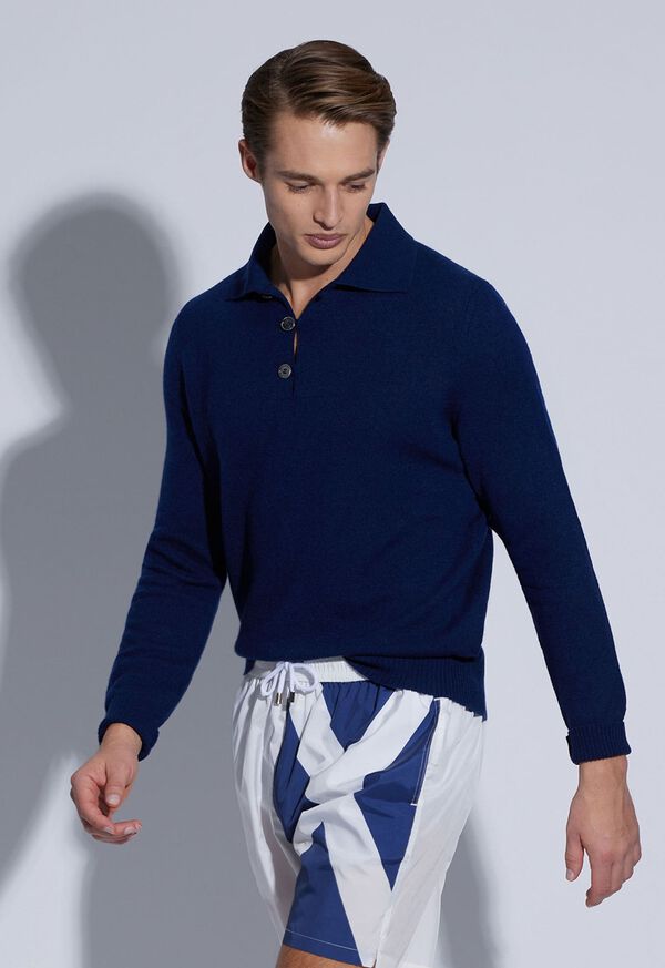 Paul Stuart Cashmere Polo Sweater, image 2
