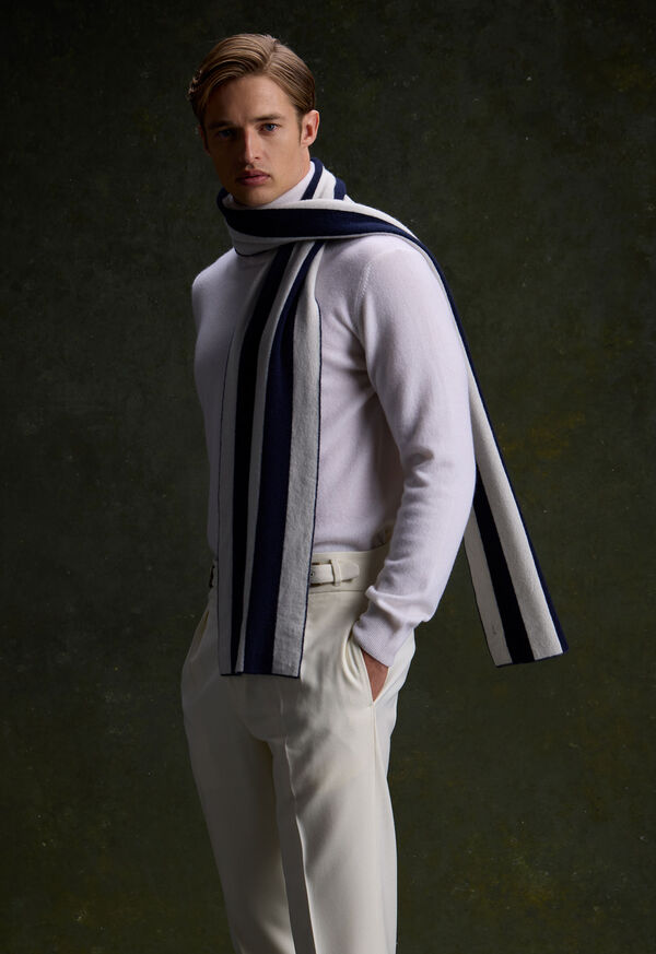 Paul Stuart Vertical Stripe Cashmere Scarf, image 2