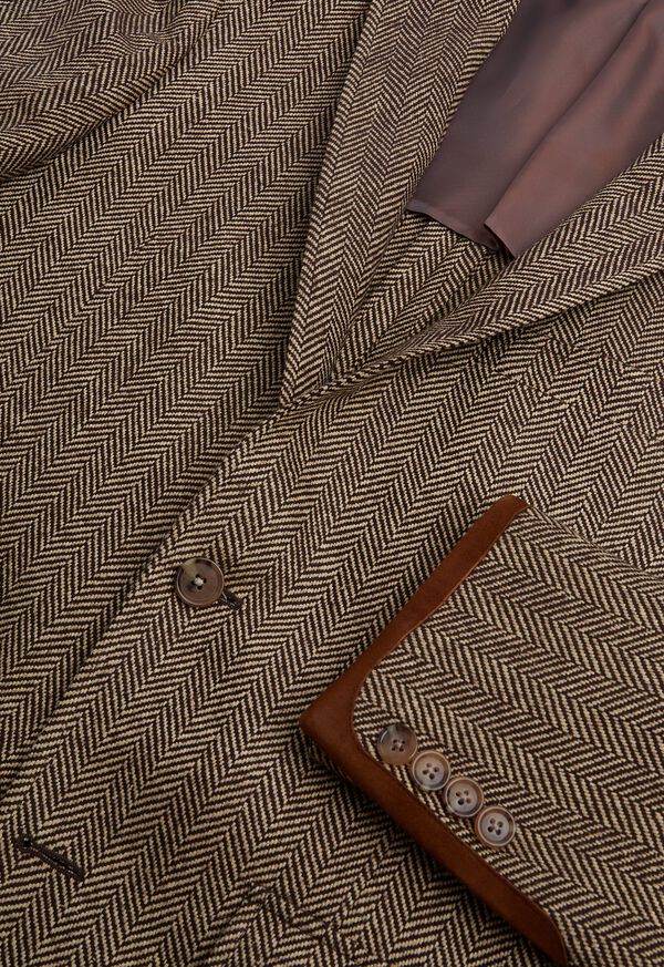 Paul Stuart Herringbone Linen & Wool Highlander Jacket, image 3