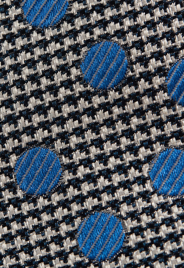 Paul Stuart Circle and Houndstooth Silk Tie, image 3