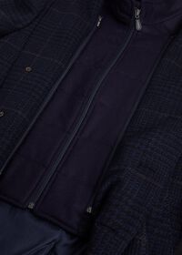 Paul Stuart Navy Plaid Coat with Zip-Out Vest, thumbnail 4