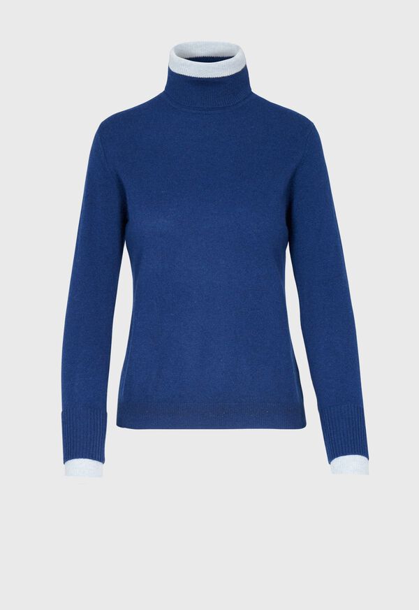 Paul Stuart Turtleneck with Contrast Tipping, image 1