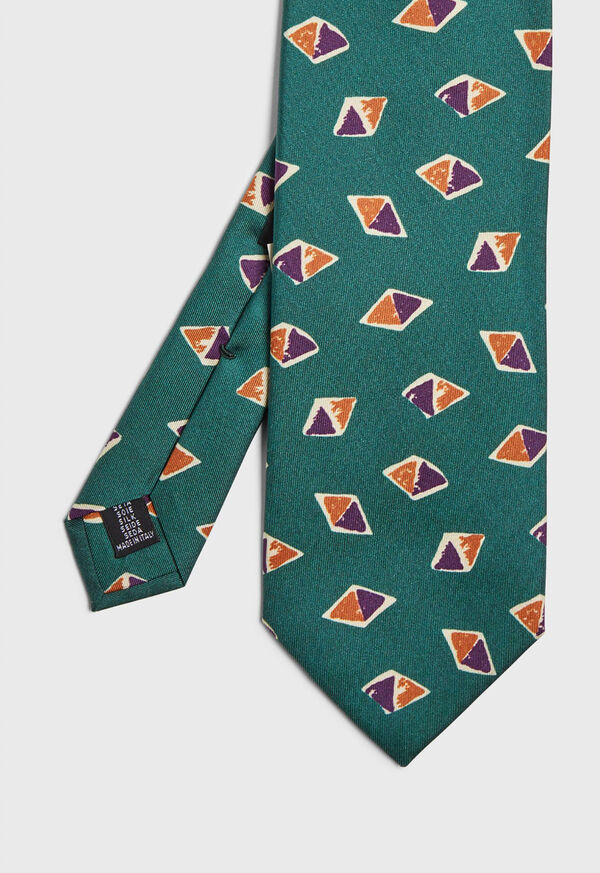 Paul Stuart Deco Tricolor Diamond Print Tie, image 1
