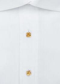 Paul Stuart Gold Plated Sterling Silver Knot Cufflink & Stud Set, thumbnail 3