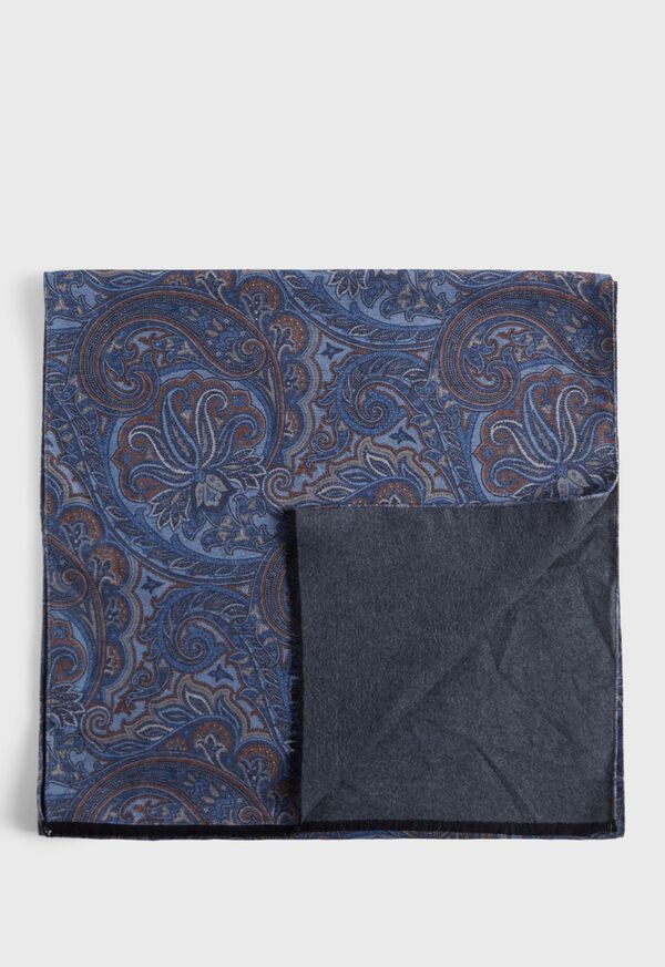 Paul Stuart Brushed Silk Paisley Scarf, image 1