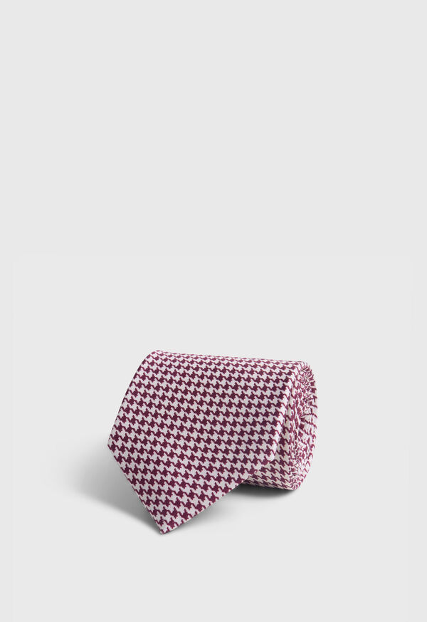 Paul Stuart Printed Silk Houndstooth Tie, image 1