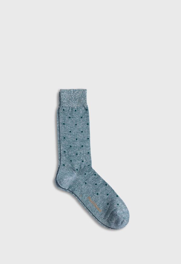 Paul Stuart Linen Mélange Dotted Sock, image 1
