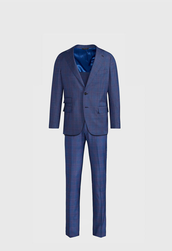 Paul Stuart Blue Plaid Suit, image 1