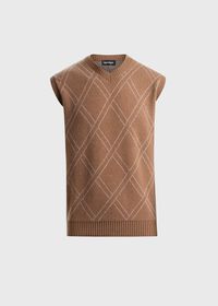 Paul Stuart Wool & Cashmere Jacquard Vest, thumbnail 1