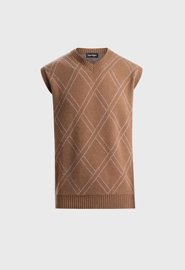 Paul Stuart Wool & Cashmere Jacquard Vest, image 1