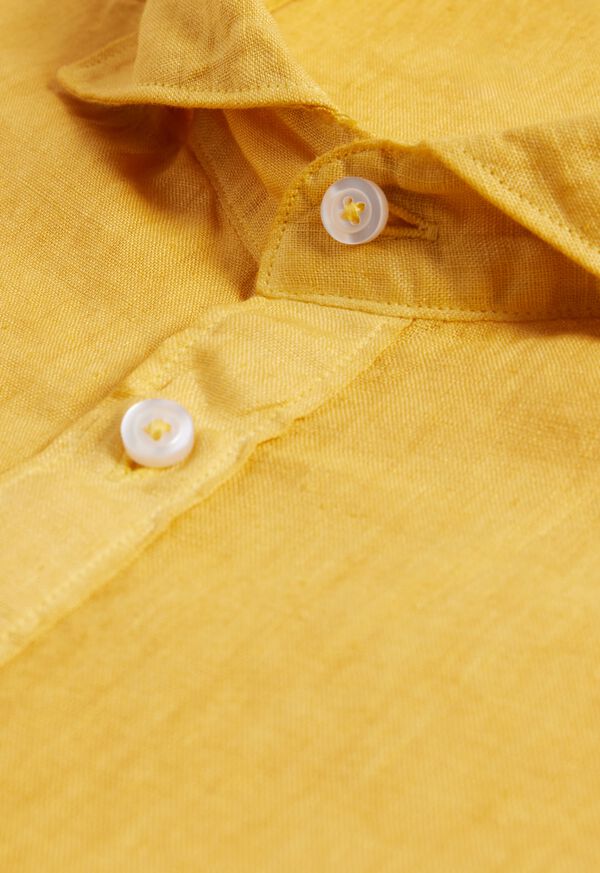 Paul Stuart Linen Half Placket Sport Shirt, image 3