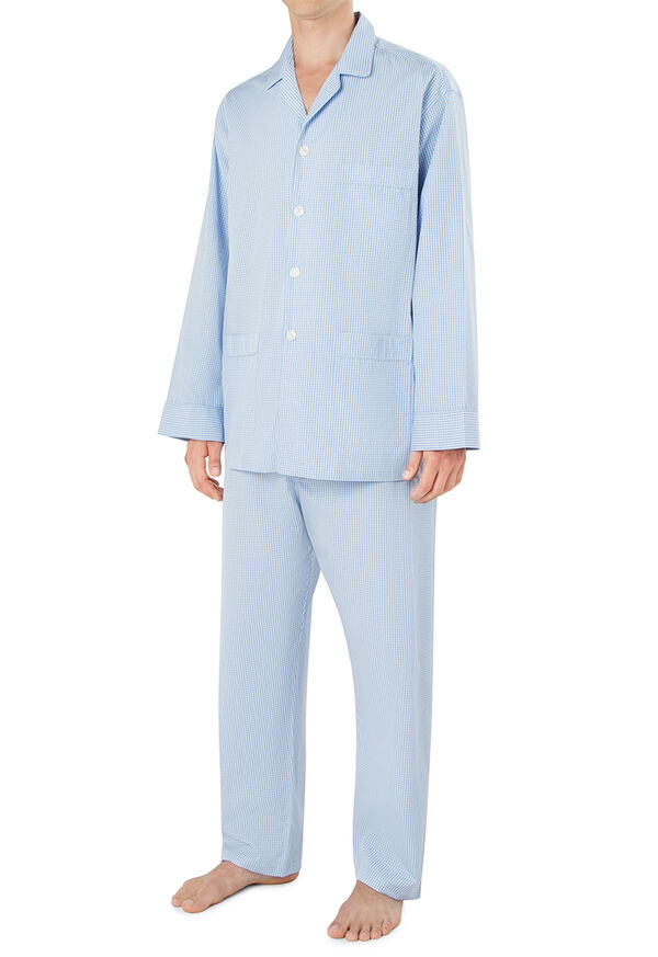 Paul Stuart Light Blue Check Pajama, image 4