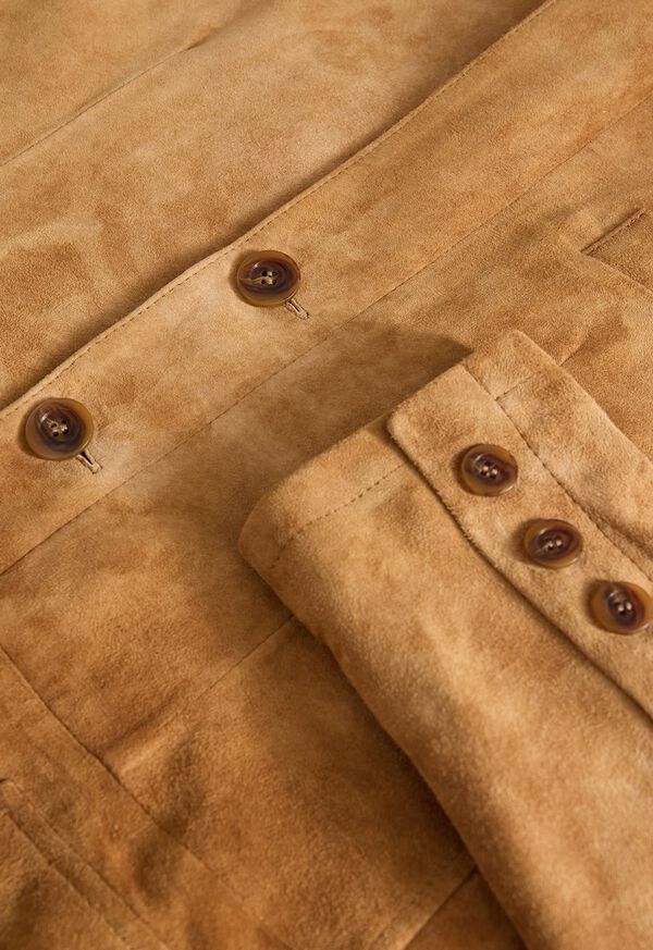 Paul Stuart Raw Edge Distressed Suede Jacket, image 4