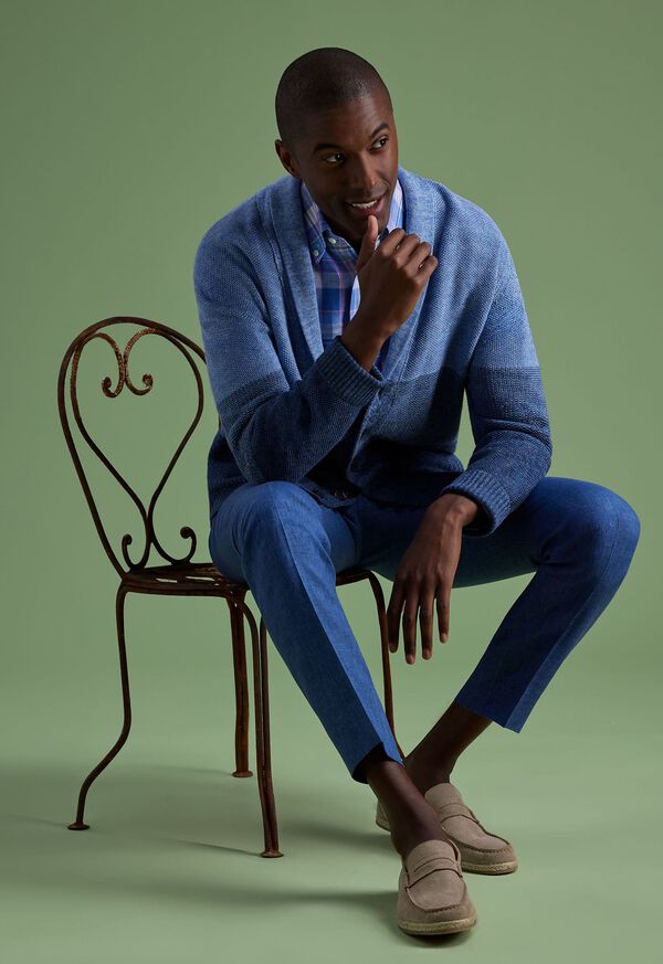 Paul Stuart Linen Rice Stitch D&eacute;grad&eacute; Cardigan, image 4