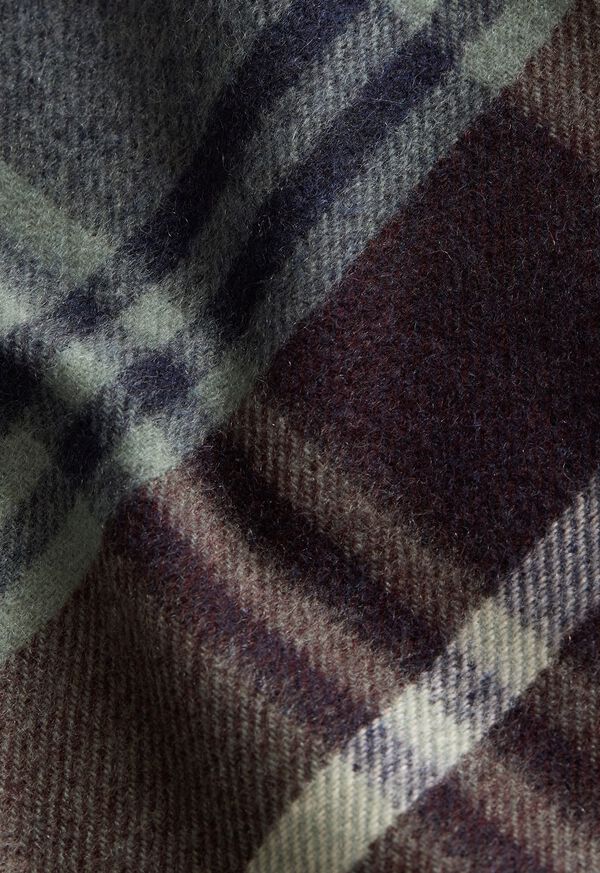 Paul Stuart Woven Cashmere Plaid Scarf, image 3