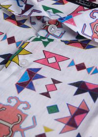 Paul Stuart Geometric Printed Linen Shirt, thumbnail 2