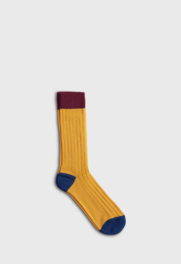 Paul Stuart Cotton Blend Ribbed Sock, image 1