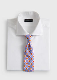 Paul Stuart Medallion Print Habotai Silk Tie, thumbnail 2
