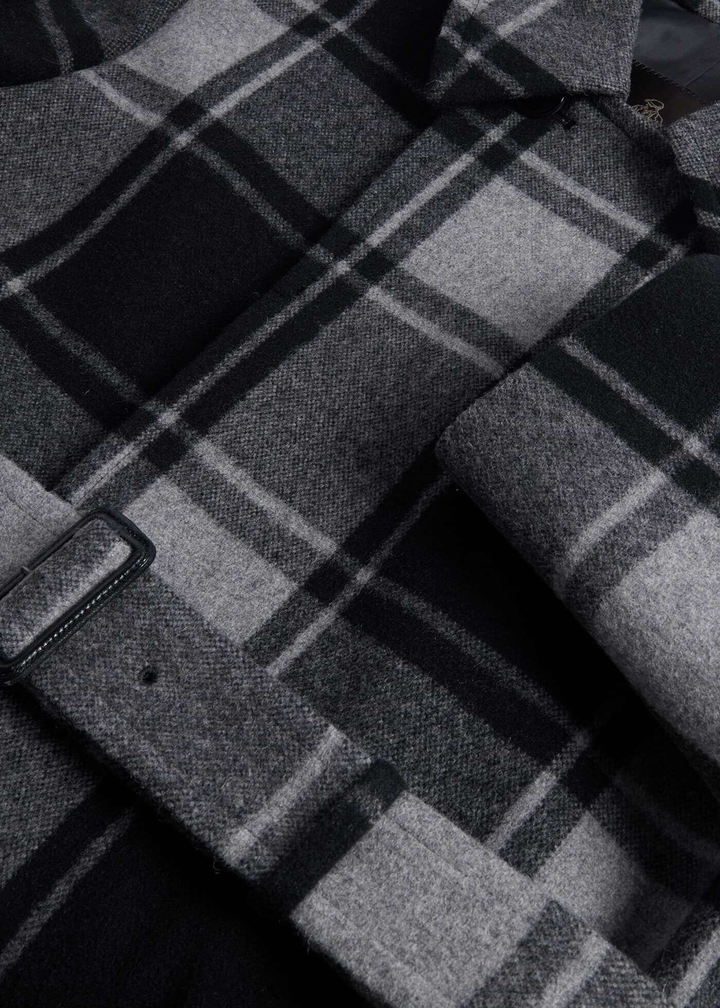 Tartan wool balmacaan online topcoat
