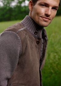Paul Stuart Shearling and Knit Blouson Jacket, thumbnail 4