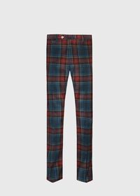 Paul Stuart Green Multi Printed Plaid Corduroy Pant, thumbnail 1