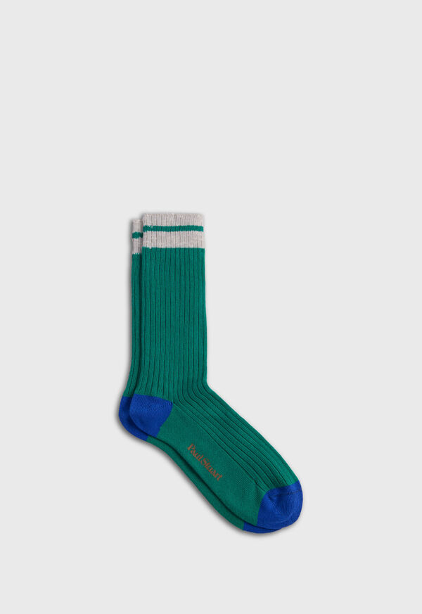 Paul Stuart Cotton Ribbed Sport Sock, image 1