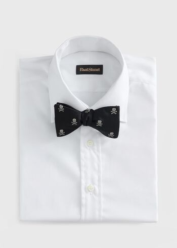 Paul Stuart Woven Silk Skull & Bone Bowtie